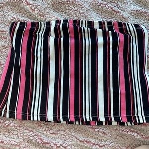 Multi color stripped crop top